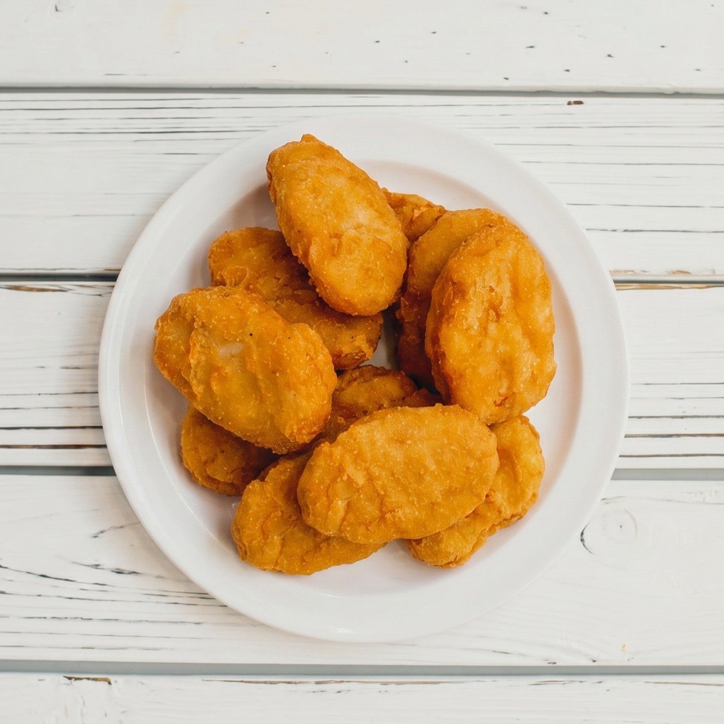 Chicken Nugget with Waffle Fries.